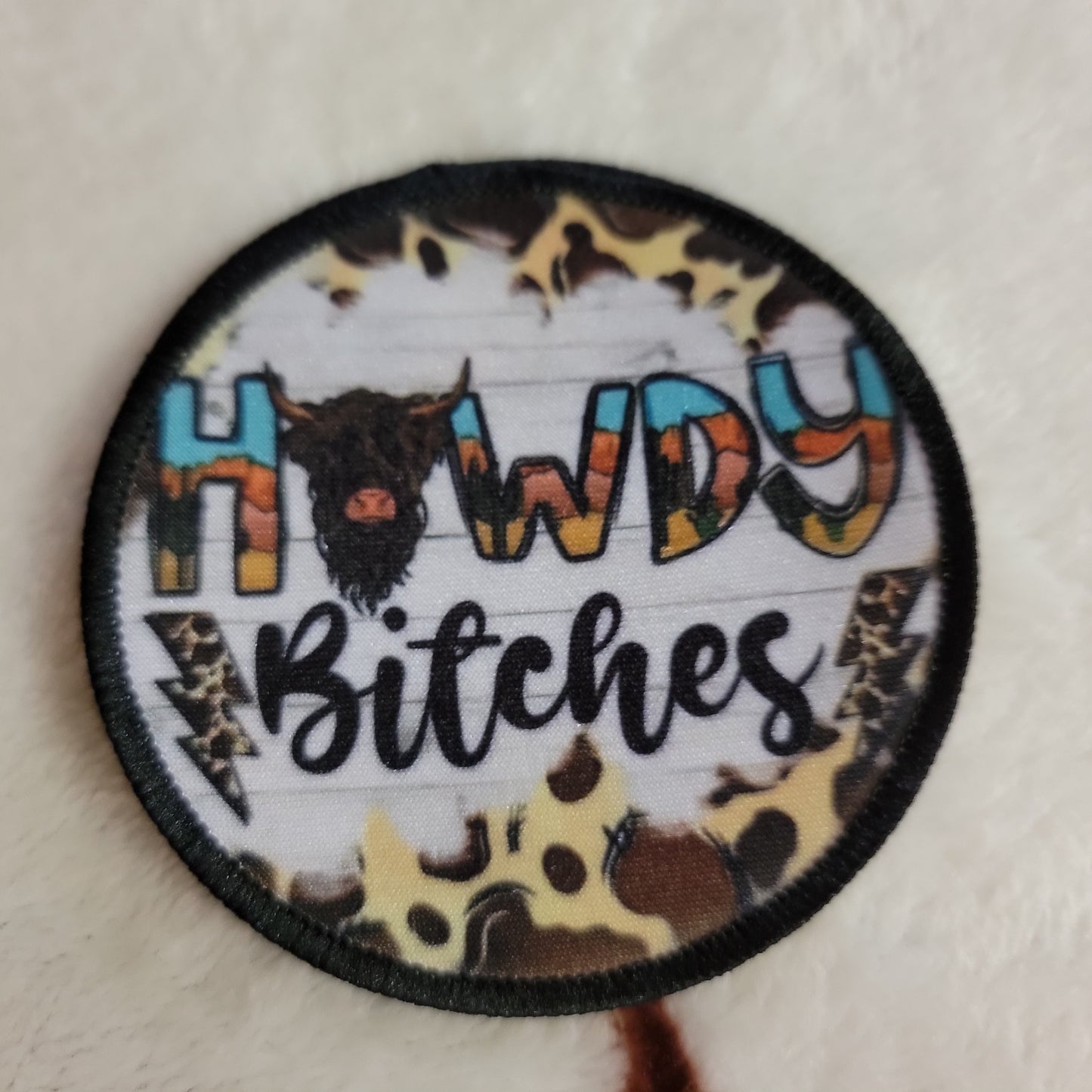 Highland Cow Western Hat Patch