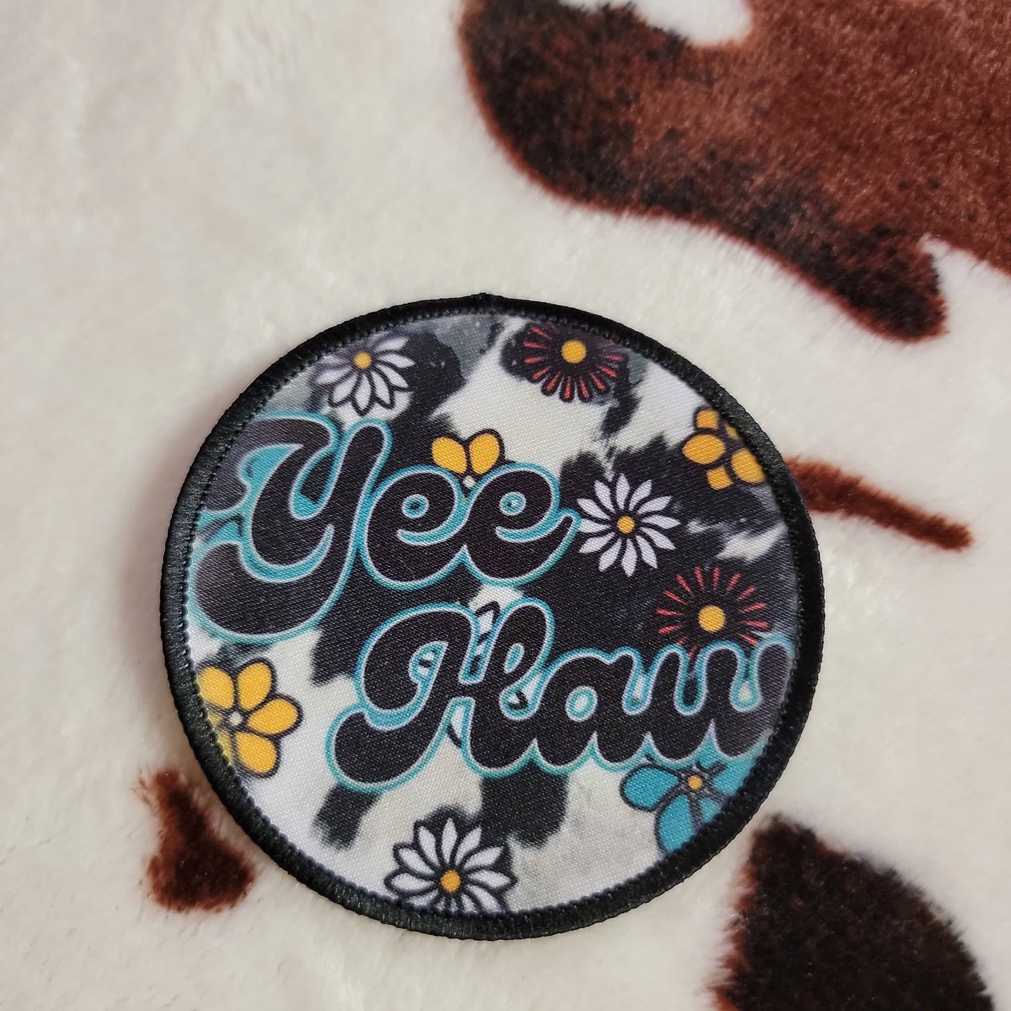 Yee Haw Floral Hat Patch