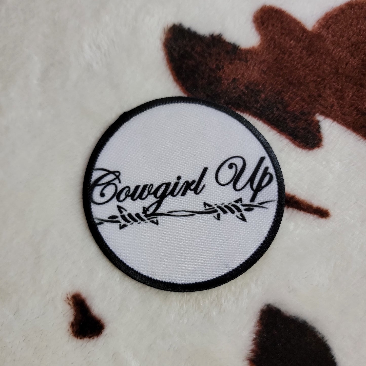 Cowgirl Up Western Hat Patch