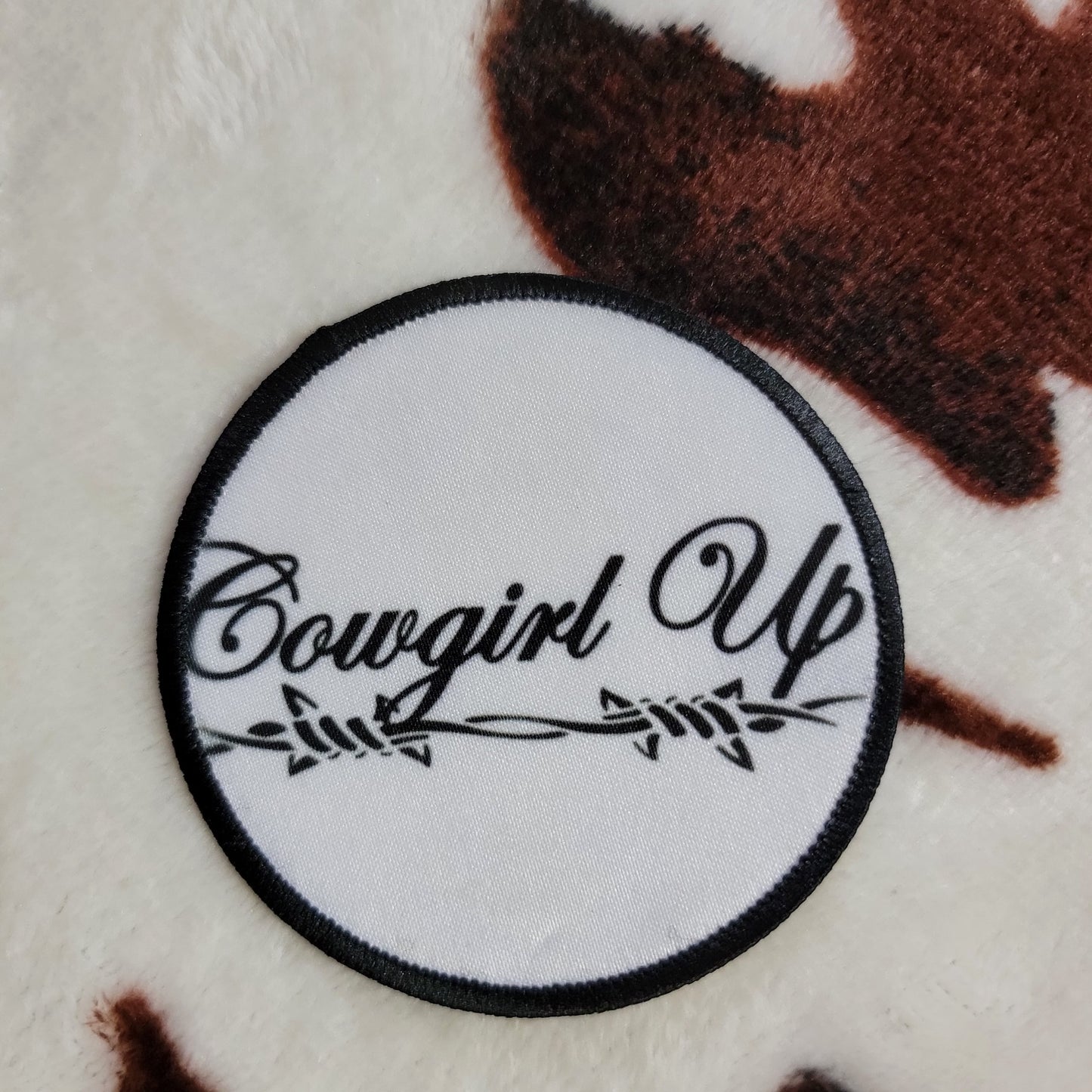 Cowgirl Up Western Hat Patch