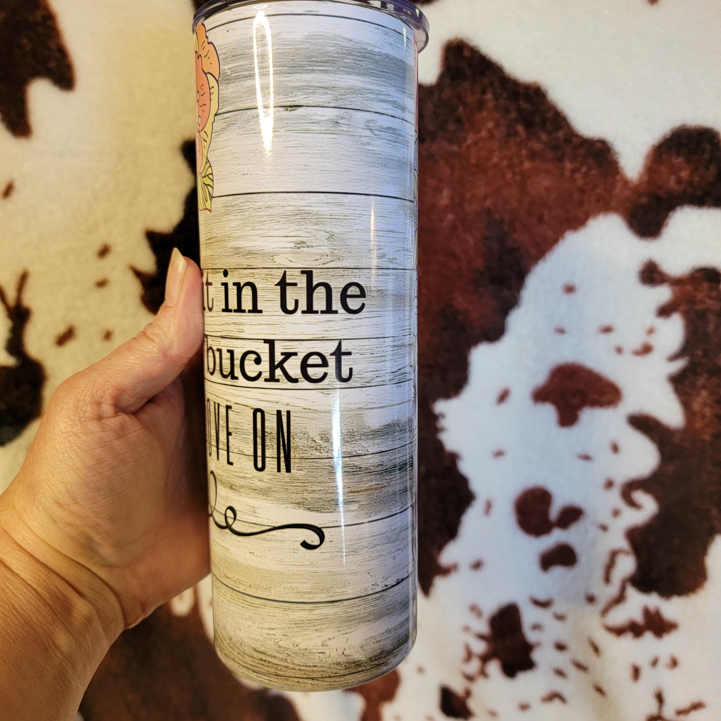 Throw It In The F*** It Bucket Custom 20oz Skinny Tumbler