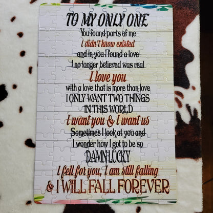 Husband Or Wife Poem 120 Piece Handmade Jigsaw Puzzle