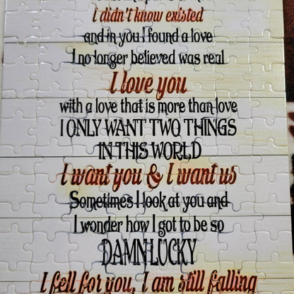 Husband Or Wife Poem 120 Piece Handmade Jigsaw Puzzle