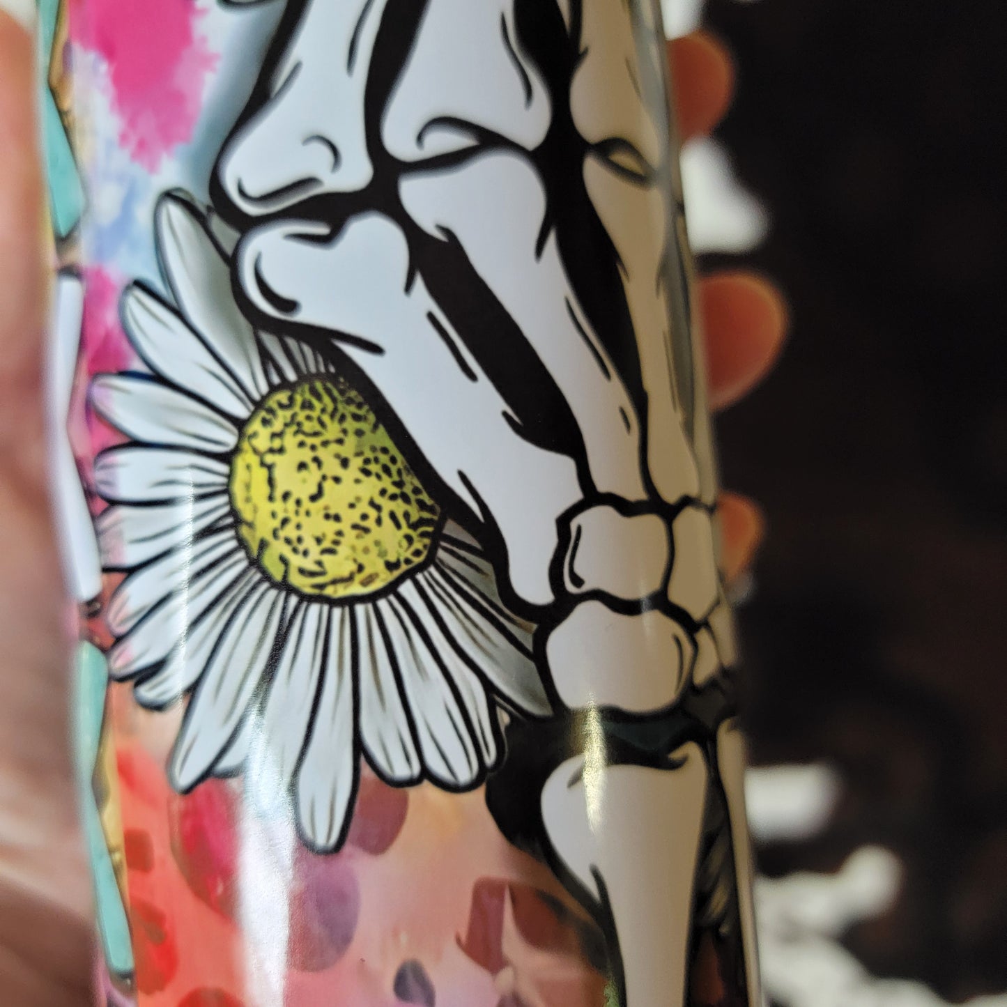 Skull Floral Animal Print 20oz Skinny Tumbler