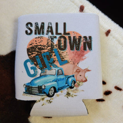 Small Town Girl Can Cooler Drink Holder Koozie