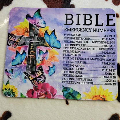 Faith Cross Bible Mouse Pad