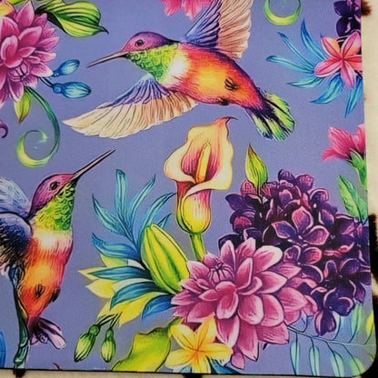 Purple Hummingbirds Mouse Pad