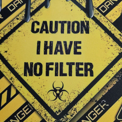 Caution No Filter Mouse Pad