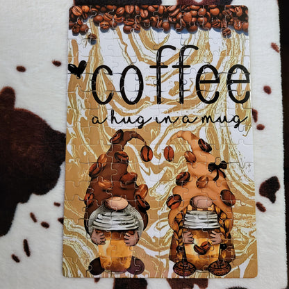 Coffee Gnomes 120 PC Handmade Jigsaw Puzzle