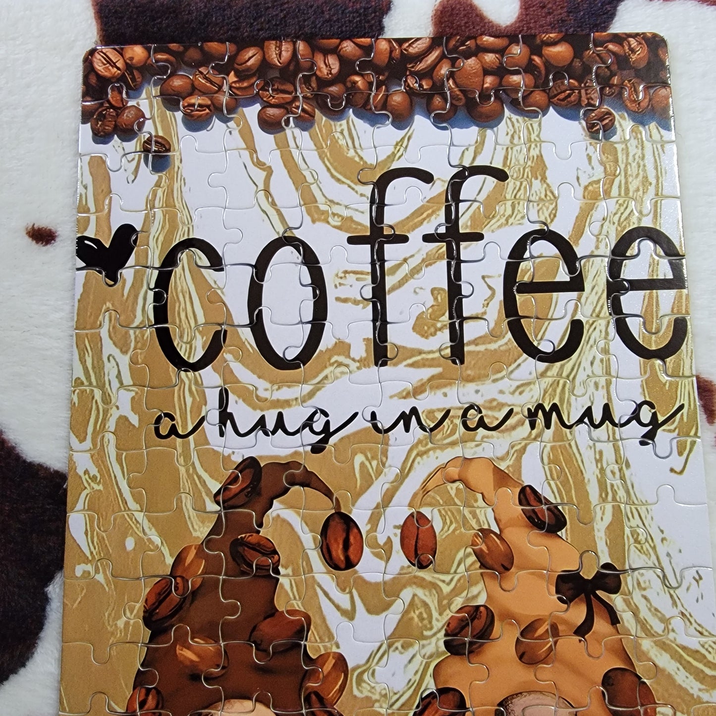 Coffee Gnomes 120 PC Handmade Jigsaw Puzzle