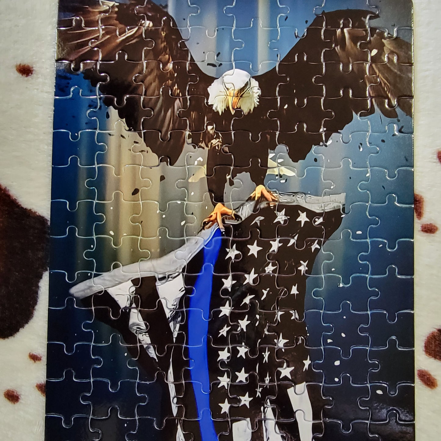 Eagle Police Flag 120 PC Handmade Jigsaw Puzzle