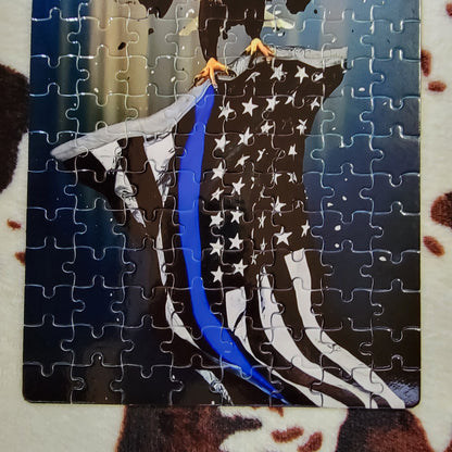 Eagle Police Flag 120 PC Handmade Jigsaw Puzzle