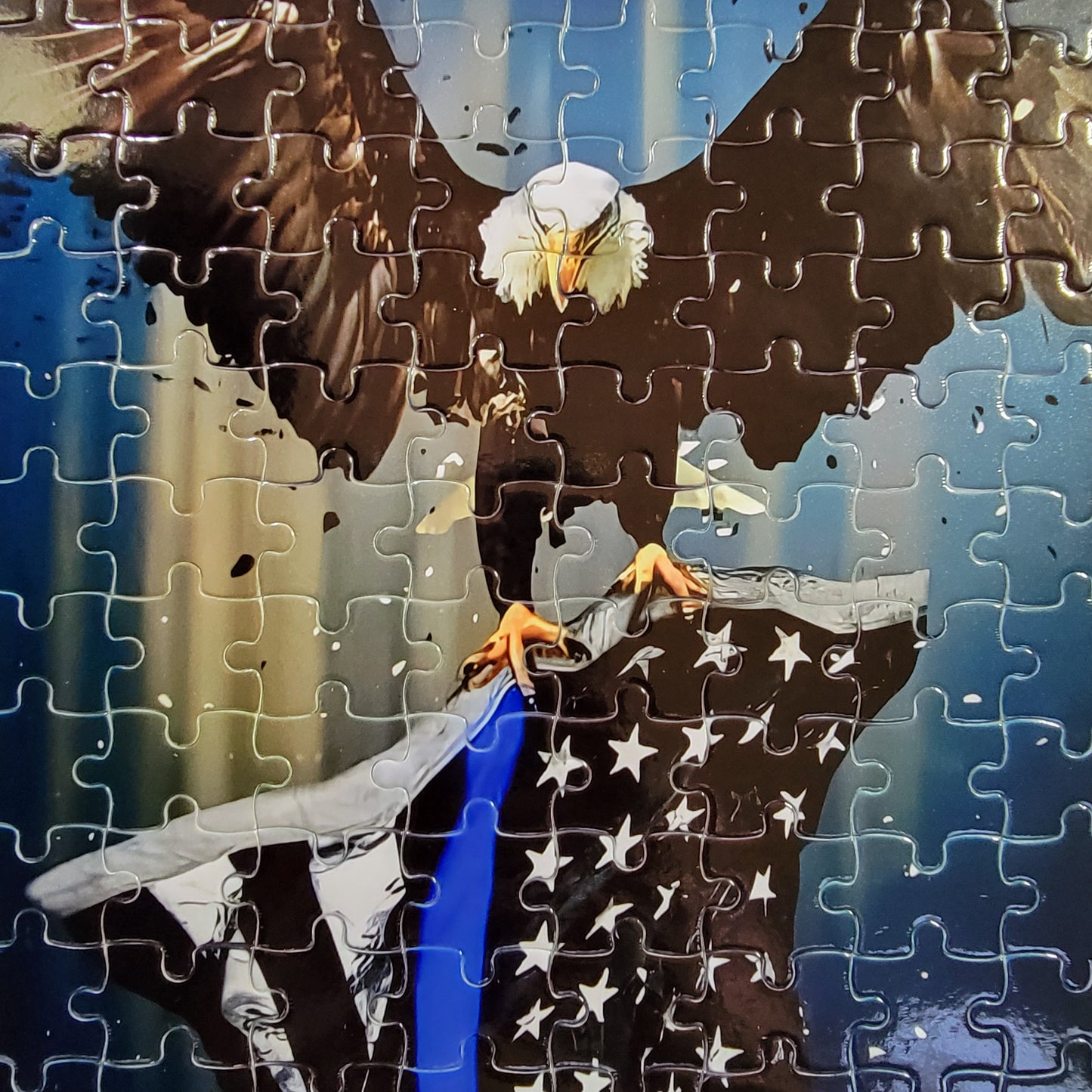 Eagle Police Flag 120 PC Handmade Jigsaw Puzzle