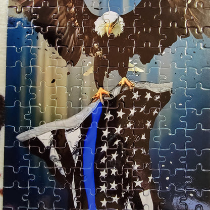 Eagle Police Flag 120 PC Handmade Jigsaw Puzzle