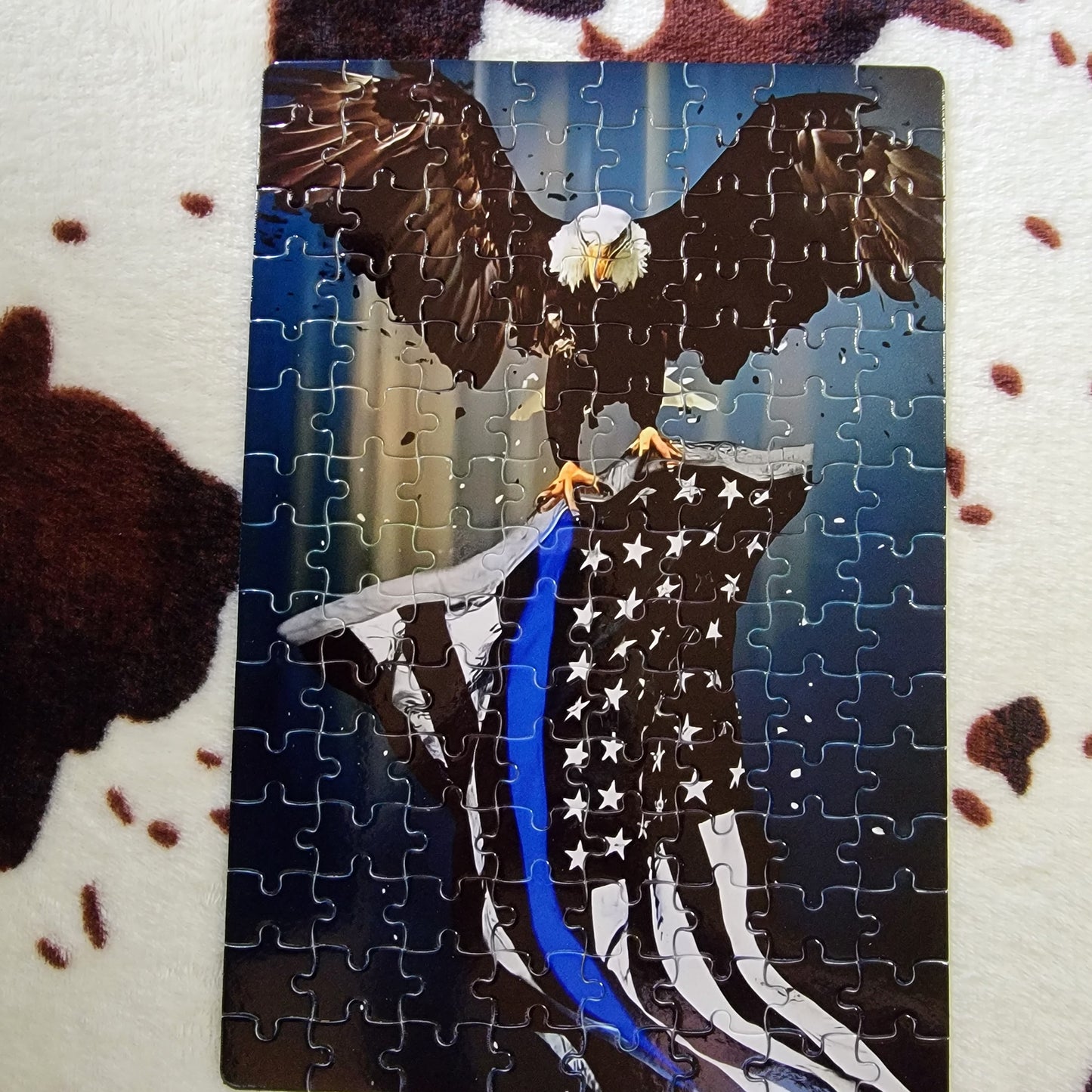 Eagle Police Flag 120 PC Handmade Jigsaw Puzzle