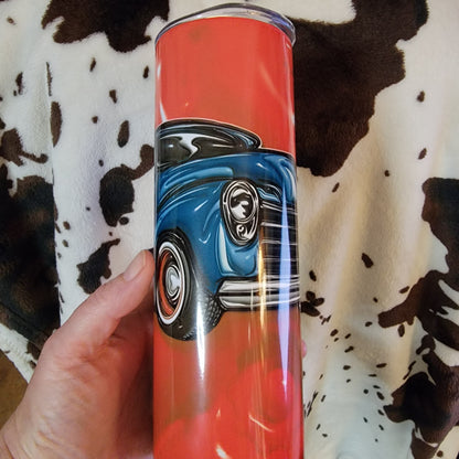 Hot Rod Old Truck Red 20oz Skinny Tumbler