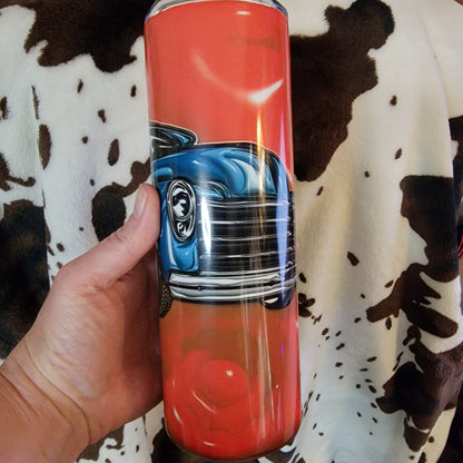 Hot Rod Old Truck Red 20oz Skinny Tumbler