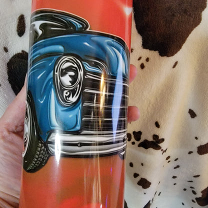 Hot Rod Old Truck Red 20oz Skinny Tumbler