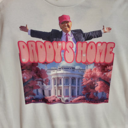 Trump Daddys Home Pink Graphic T-Shirt