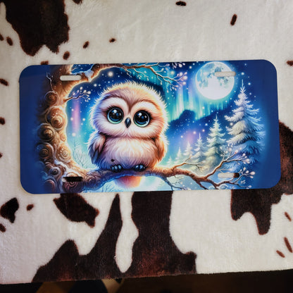 Cartoon Owl Car Tag License Plate