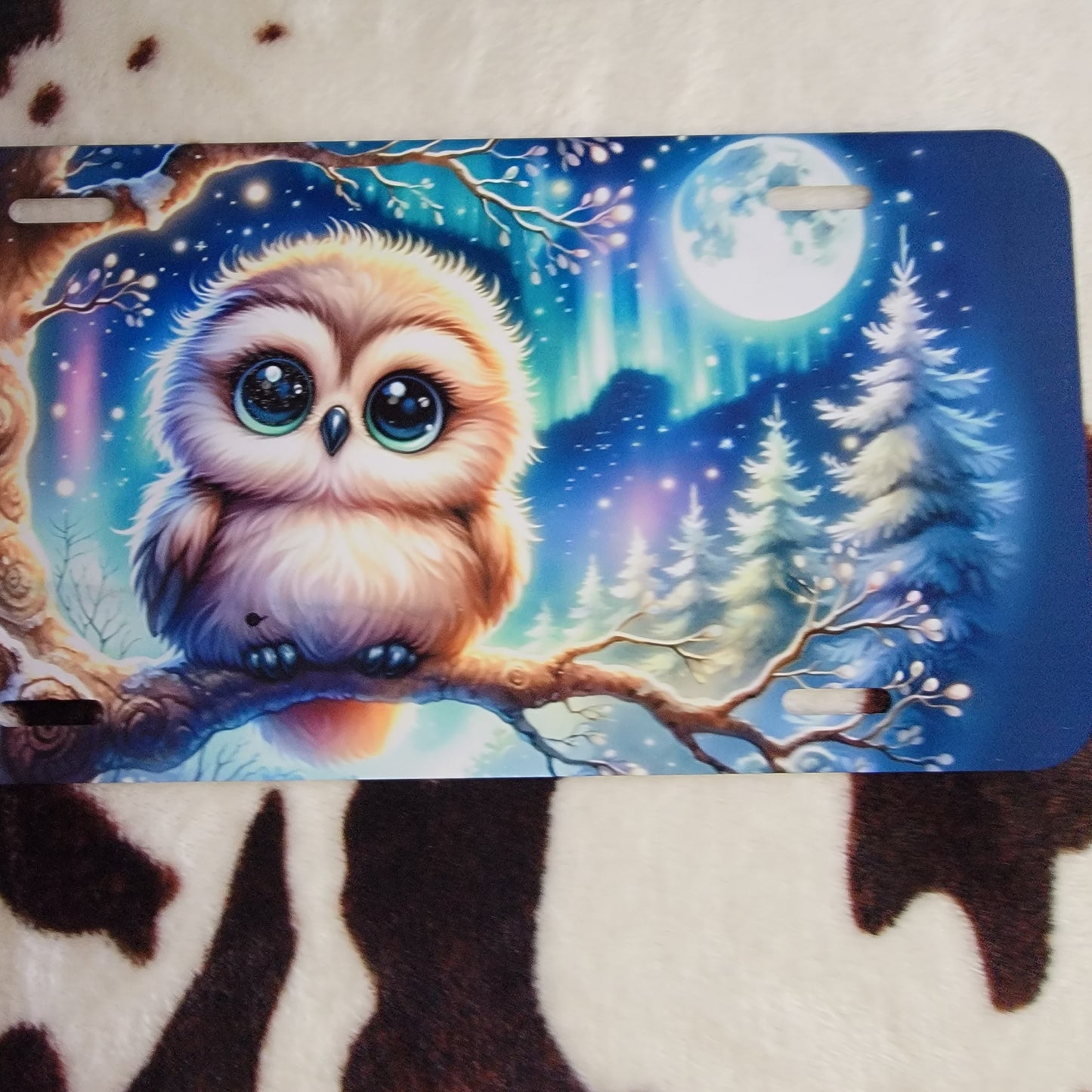 Cartoon Owl Car Tag License Plate