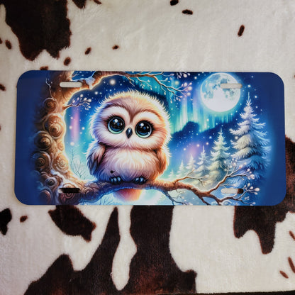 Cartoon Owl Car Tag License Plate