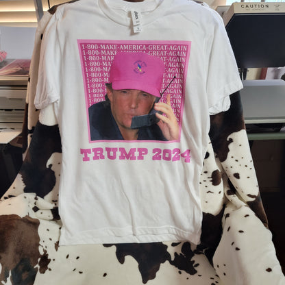 Trump 2024 Pink Graphic T-Shirt