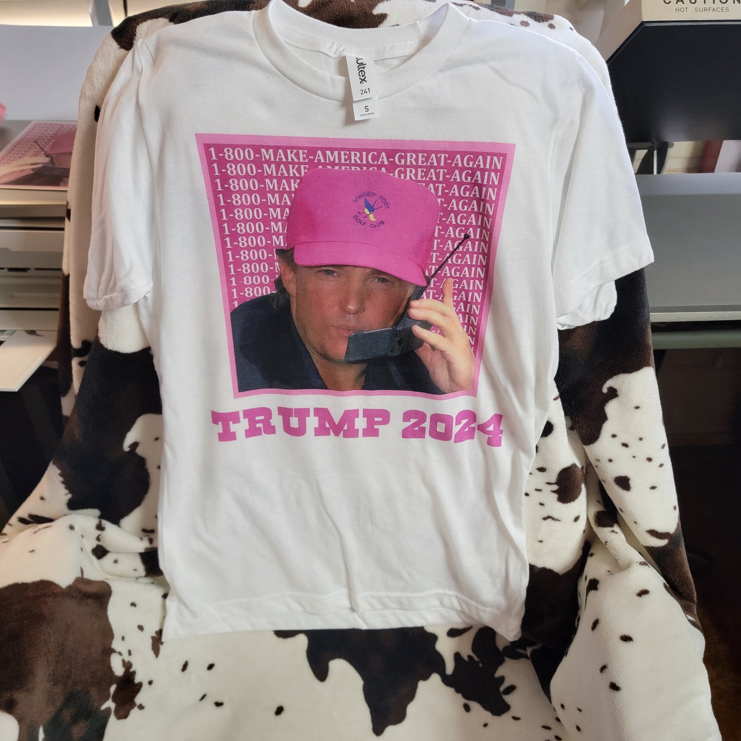 Trump 2024 Pink Graphic T-Shirt