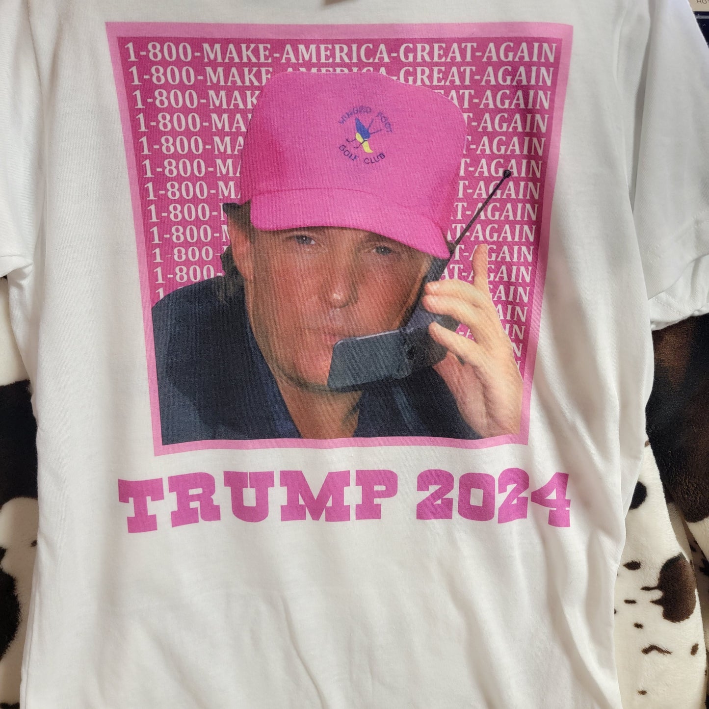 Trump 2024 Pink Graphic T-Shirt