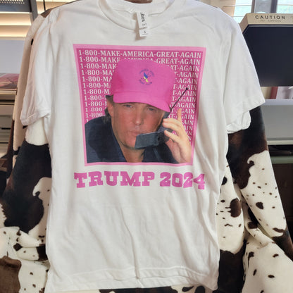 Trump 2024 Pink Graphic T-Shirt