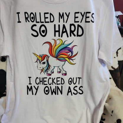 Unicorn I Rolled My Eyes Funny Graphic T-Shirt