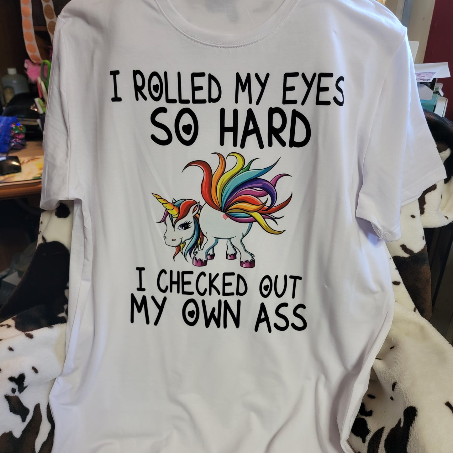 Unicorn I Rolled My Eyes Funny Graphic T-Shirt