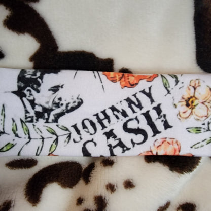 Johnny Cash Floral Yoga Headband