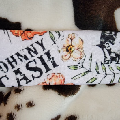 Johnny Cash Floral Yoga Headband