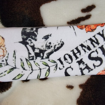 Johnny Cash Floral Yoga Headband