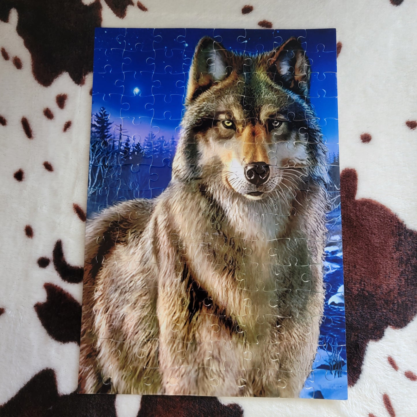 Winter Wolf 120 Piece Handmade Jigsaw Puzzle