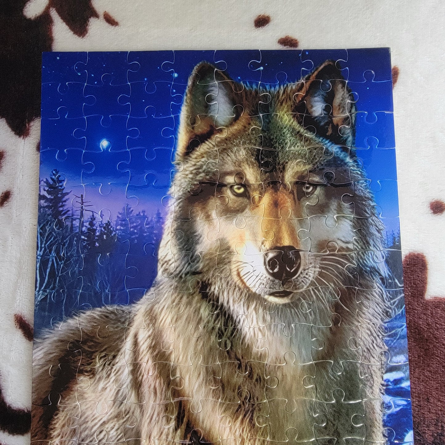 Winter Wolf 120 Piece Handmade Jigsaw Puzzle