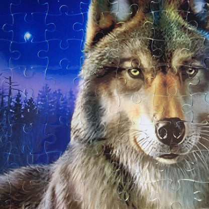 Winter Wolf 120 Piece Handmade Jigsaw Puzzle