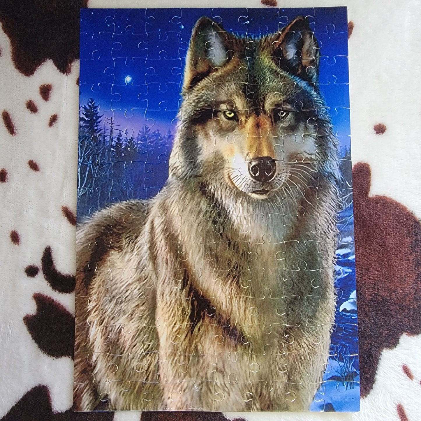 Winter Wolf 120 Piece Handmade Jigsaw Puzzle