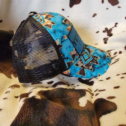 Yee Haw Western Custom Criss Cross Ponytail Patch Hat