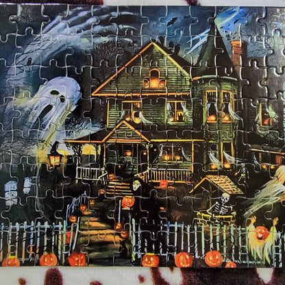 Ghost Haunted House Halloween Handmade Jigsaw Puzzle