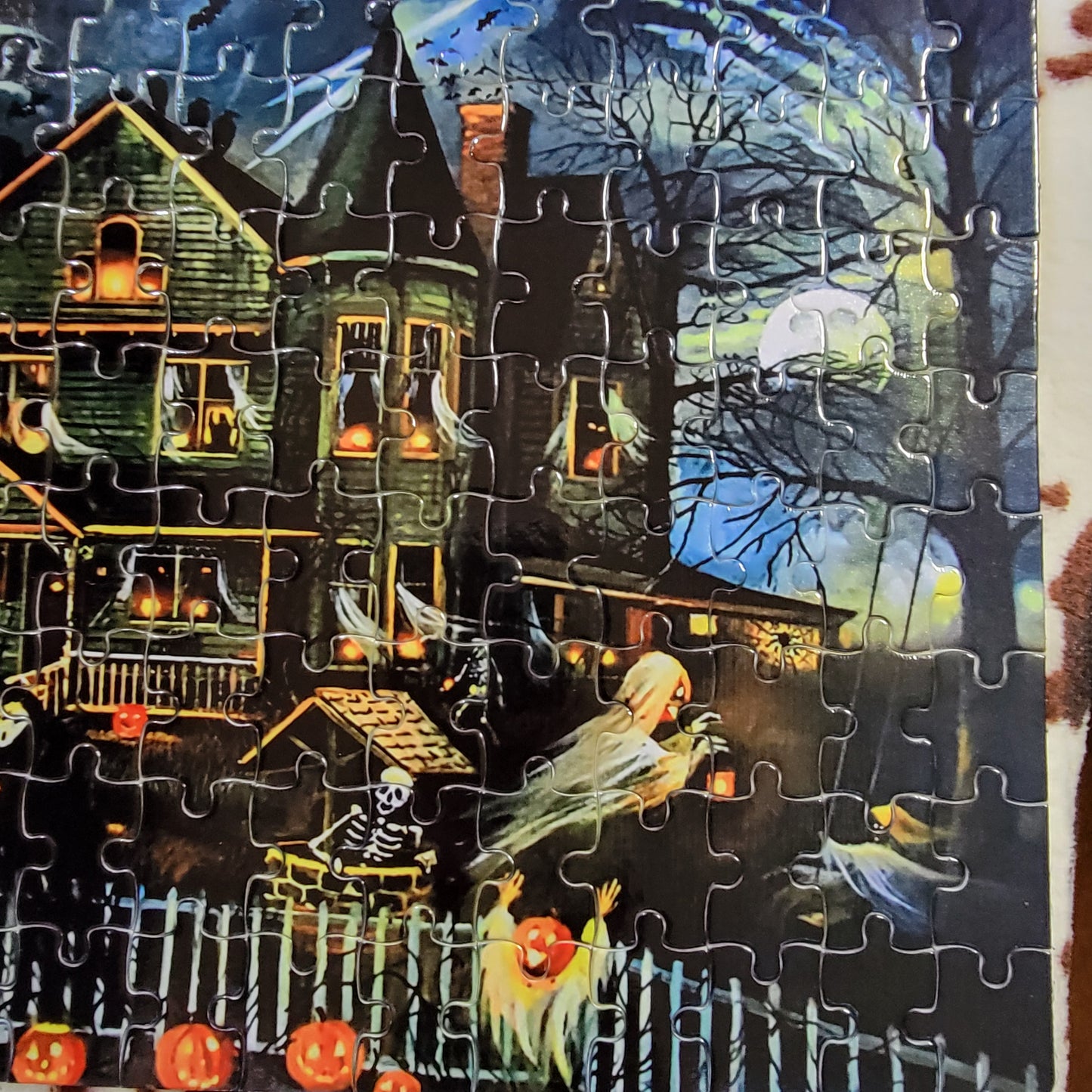 Ghost Haunted House Halloween Handmade Jigsaw Puzzle