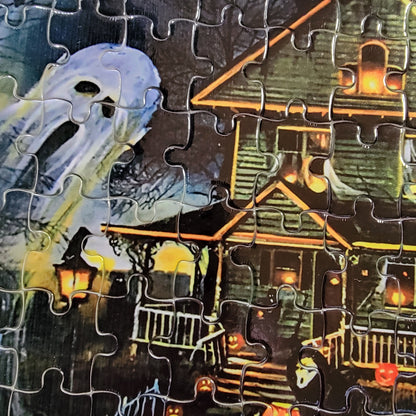 Ghost Haunted House Halloween Handmade Jigsaw Puzzle