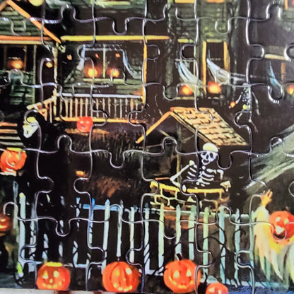 Ghost Haunted House Halloween Handmade Jigsaw Puzzle