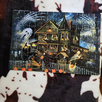 Ghost Haunted House Halloween Handmade Jigsaw Puzzle