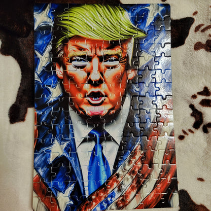 Trump Flag 120 PC Handmade Jigsaw Puzzle