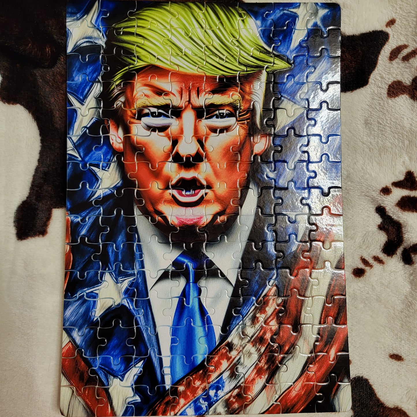 Trump Flag 120 PC Handmade Jigsaw Puzzle