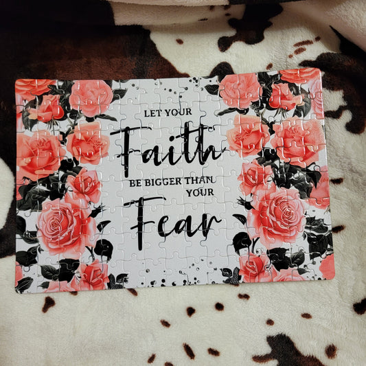 Faith Floral 120 Piece Handmade Jigsaw Puzzle