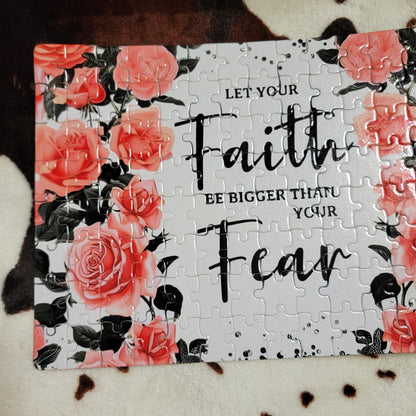 Faith Floral 120 Piece Handmade Jigsaw Puzzle