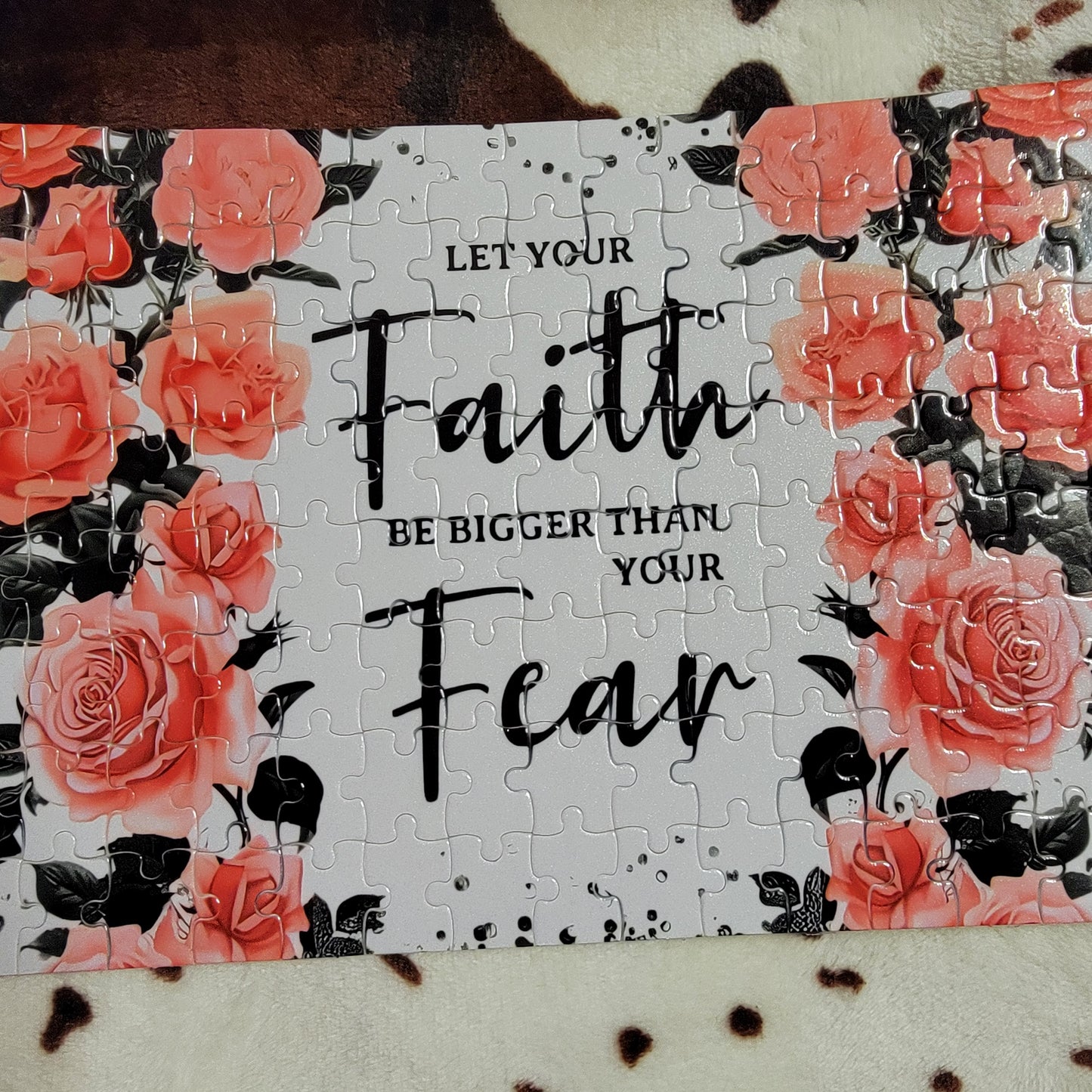 Faith Floral 120 Piece Handmade Jigsaw Puzzle